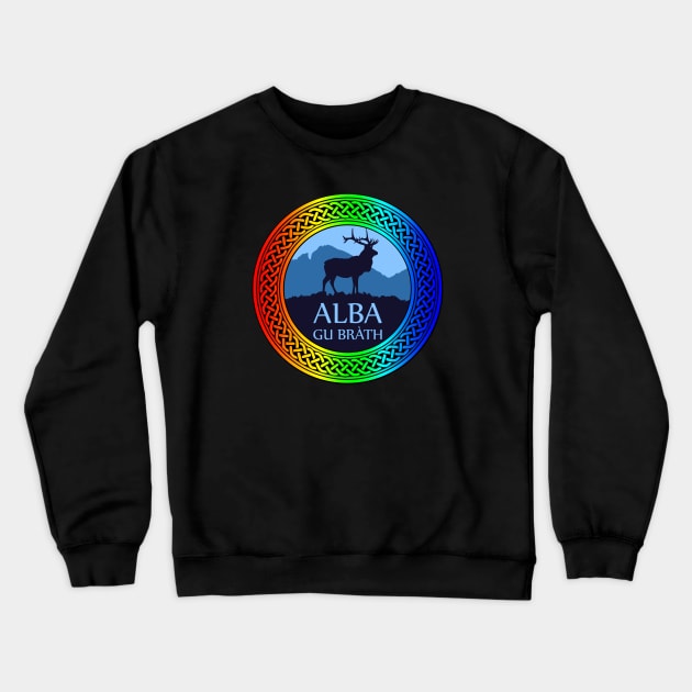 Alba Gu Brath Rainbow Knot Crewneck Sweatshirt by Taylor'd Designs